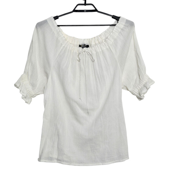 Chivalry Sports Renaissance Store Peasant Top Size L XL Ivory Off-White - Picture 1 of 4
